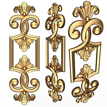 Carved Decor Furniture 3D Model 3D model image 1 