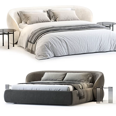 Modern Clip Bed 3D Model 3D model image 1 