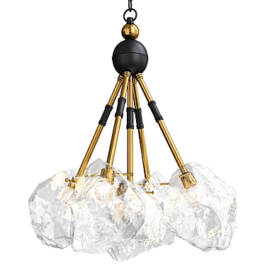 Ice Stone Down Chandelier Light 3D model image 1 