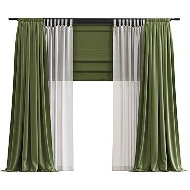 Unique Curtain 3D Model 3D model image 1 