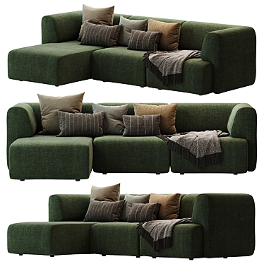 Modern 4-Piece Sancal DUO Sofa 3D model image 1 