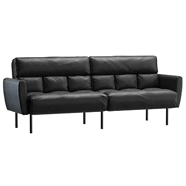 Vegan Leather Furniture Set 3D model image 1 