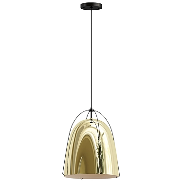 Haleigh Metal Dome Pendant Light 3D model image 1 