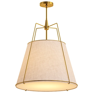 Modern Conical Drum Pendant Lighting 3D model image 1 