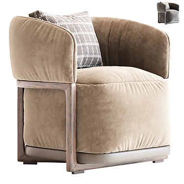 Frida Flexform Armchair 3D Model 3D model image 1 