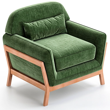 Ennis Textile Lounge Chair 3D model image 1 