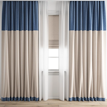 Polygonal Curtain Model Bundle 3D model image 1 