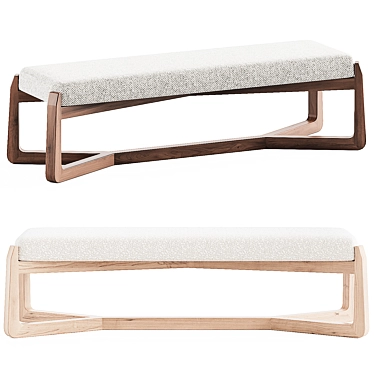 Modern Amna Bench Design 3D model image 1 