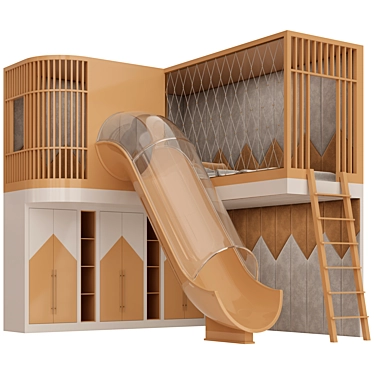 Modern Children Furniture Set 04 3D model image 1 