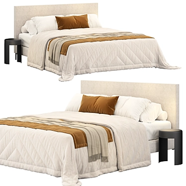 Zenith Stone Bed Collection 3D model image 1 