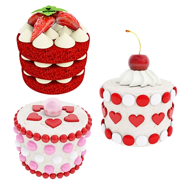 Valentine's Day Sweet Treats Collection 3D model image 1 