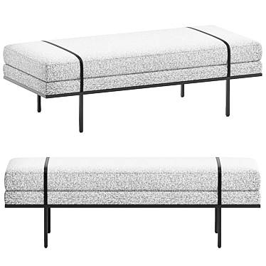 Sophisticated Harris Accent Bench 3D model image 1 