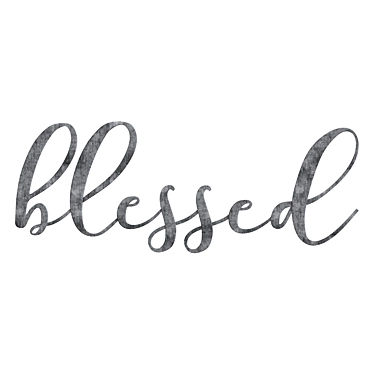 Blessed Metal Sign Home Decor 3D model image 1 