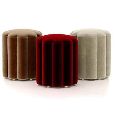 Elegant Adriana Pouf 3D Model 3D model image 1 