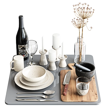 Modern Tableware RPM_01 Set 3D model image 1 