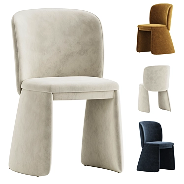 Elegant Evie Chair Collection 3D model image 1 