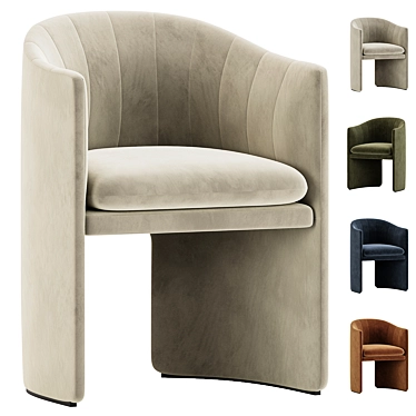 Contemporary Dining Chair Scandinavian Design 3D model image 1 