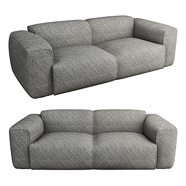 Hudson Bouclé 2-Seater Sofa 3D model image 1 