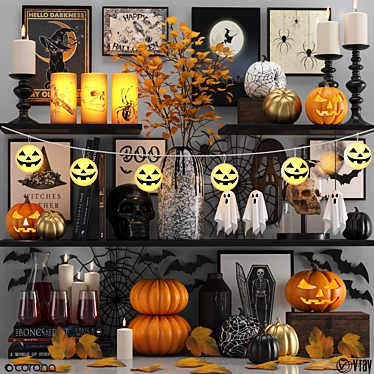 Haunted Objects Decorative Set 3D model image 1 