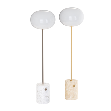 Nordic Style Marble Floor Lamp 3D model image 1 