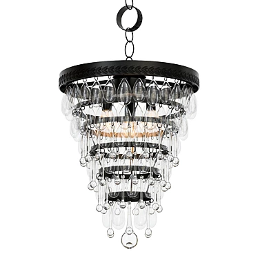 Crystal Nordic Pendant Light, Elegantly dazzling 3D model image 1 