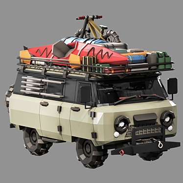  Expedition Toy UAZ Bukhanka 3D model image 1 