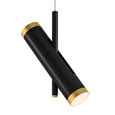 Designer Black Pendant Light Fixture 3D model image 1 
