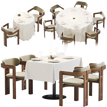 Luxury Tablecloth Bundle Set - Gallotti & Radice + Sylvestrina 3D model image 1 