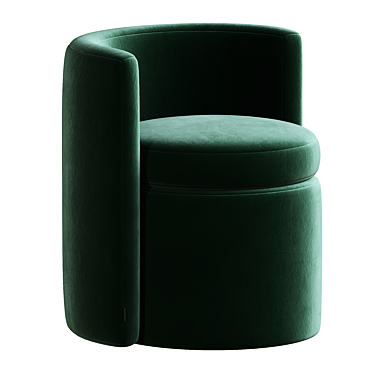 Luxurious Arcadia Stool Chic Velvet 3D model image 1 