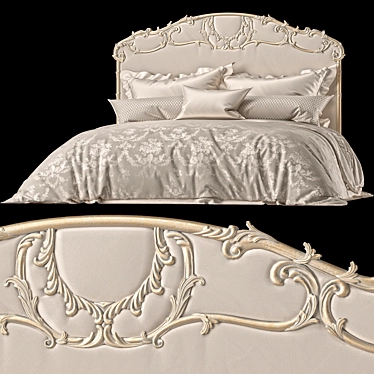 Elegant Jumbo Collection Madeleine Bed 3D model image 1 