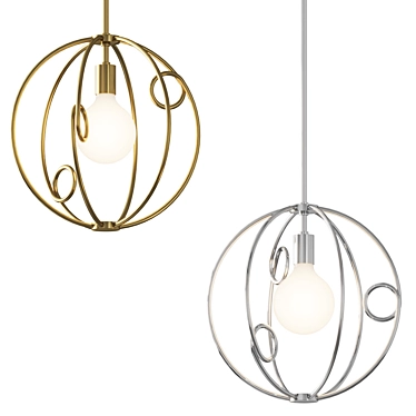 Luxurious Crystal Pendant Light 3D model image 1 