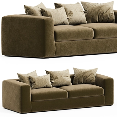 Velvet Big Bubble Sofa 3D model image 1 