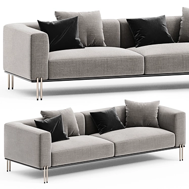 Elegant Paolo Castelli Soft Ratio Sofa 3D model image 1 