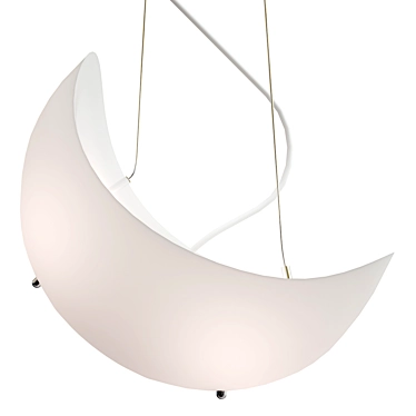 Mazzega Moon Pendant Light 3D model image 1 