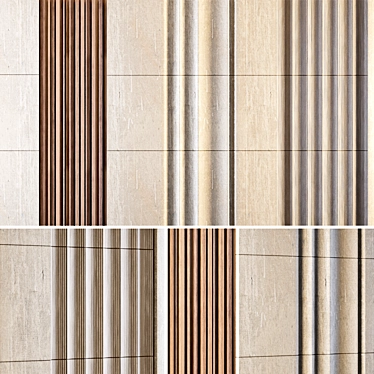 Elegant Decorative Wall Panel 3D model image 1 