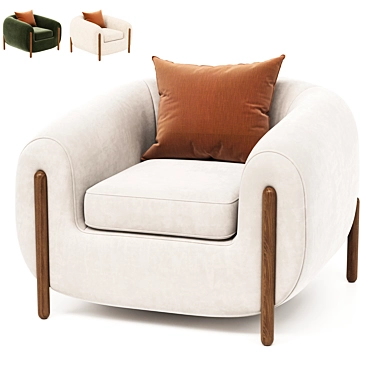 Modern Minimalist Lyla Armchair 2014 3D model image 1 
