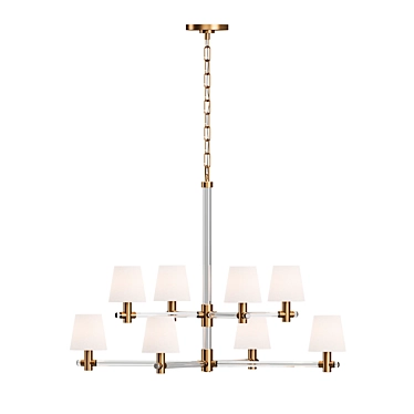 Elegant Sable Small Chandelier 3D model image 1 