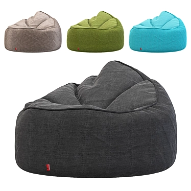 Mini Mammoth Pouf Wool Gray 3D model image 1 