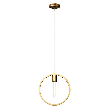 Brass Orbit Ceiling Pendant Light 3D model image 1 