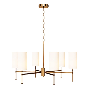 Grey Gold Conrad Chandelier Available 3D model image 1 