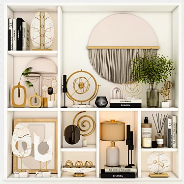 Elegant Decor Set with Textures 3D model image 1 