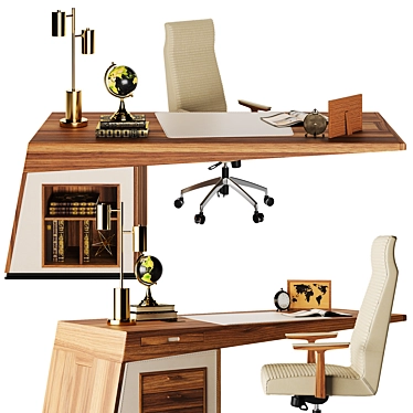 Elegant Office Furniture Set 3D model image 1 