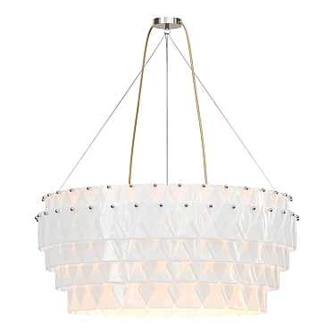  Elegant White Oval Pendant 3D model image 1 