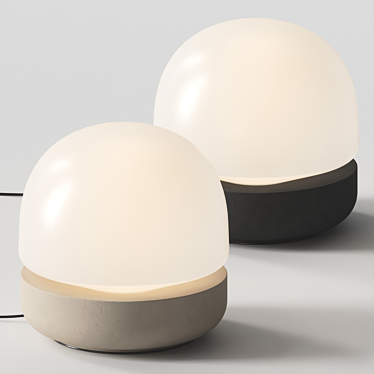 Candlelight Inspired Stone Table Lamp 3D model image 1 