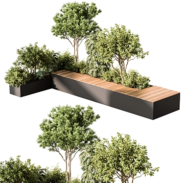 Modern Plant Bench 52 3D model image 1 