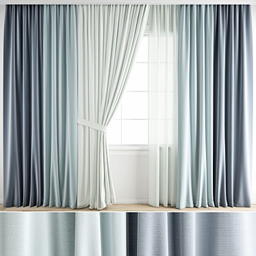 Polygonal Curtain Model 3Ds Max 3D model image 1 