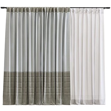 Folded Curtain 194 3D model image 1 