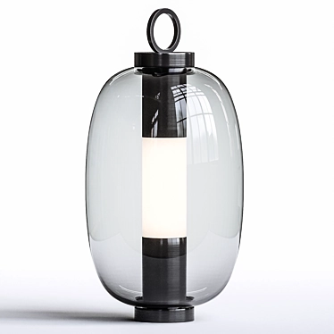 Modern Glass Outdoor Wall Lantern 3D model image 1 