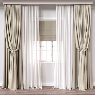 Vray and Corona Curtain Model 3D model image 1 