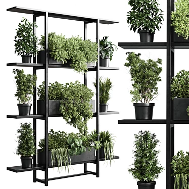 Metal Frame Vertical Wall Garden 3D model image 1 